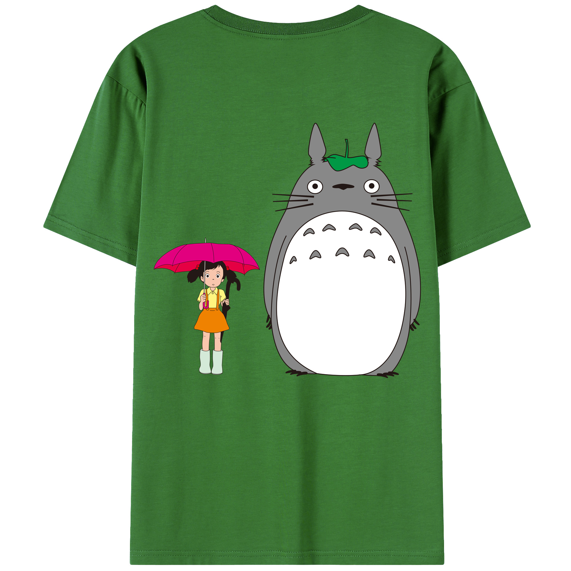 （画像用） となりのトトロ 草壁メイ 草壁サツキ My Neighbor Totoro Satsuki Kusakabe Mei Kusakabe レディース半袖Tシャツ(バックプリント)